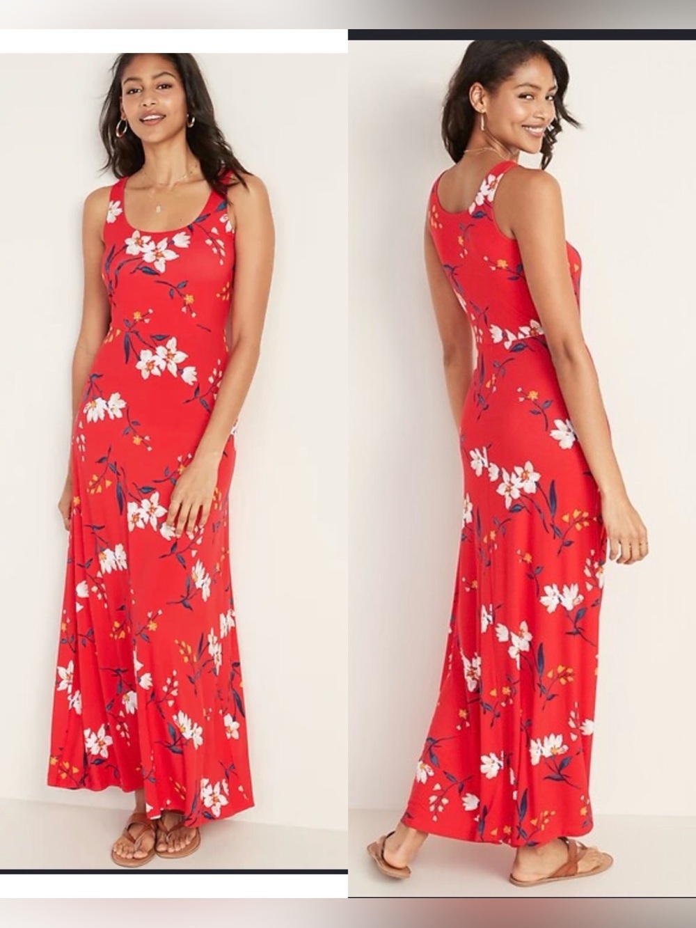 NWT Old Navy Scoop Neck Fit & Flare Maxi Dress , size M